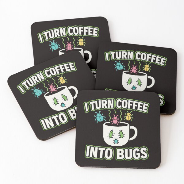 Item preview, I Turn Coffee Into Bugs – Funny Programmer Coffee Design designed and sold by Tadeusz1.