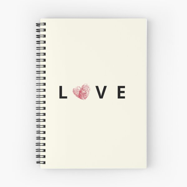Item preview, LOVE Typography with Fingerprint Lines – Unique Romantic Design designed and sold by ideashoppl.