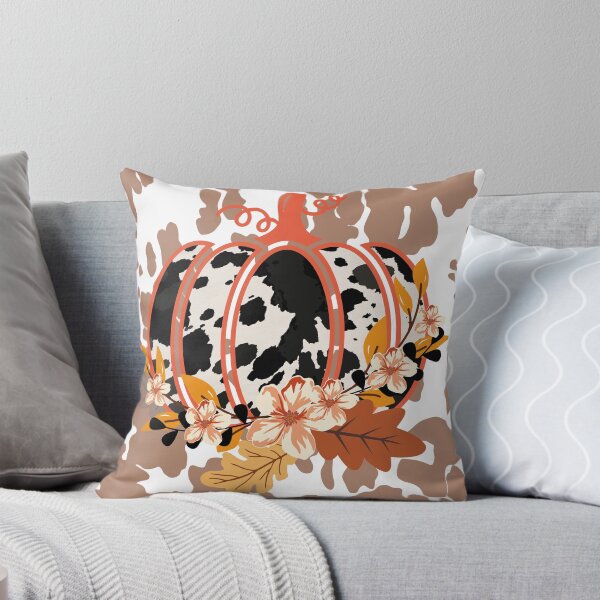 Item preview, Cow Print Pumpkin Wildflowers  designed and sold by Forevermore.