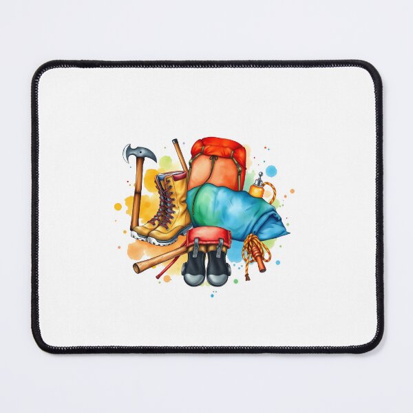 Item preview, Watercolor Splash Painting of Mountain Equipment in Adventure designed and sold by Be-Adventurous.