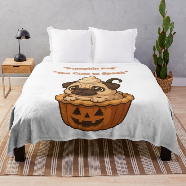 Item preview, Pumpkin Pug – Too Cute to Spook | Halloween Dog Illustration designed and sold by Apple-Design369.