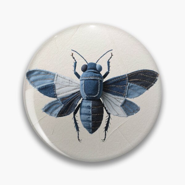 Item preview, Denim Moth: A Fashionable Insect designed and sold by Whimsy Works Lab.