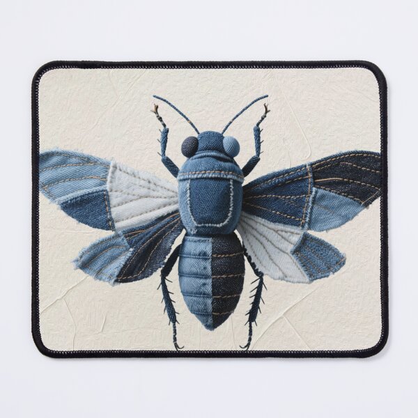 Item preview, Denim Moth: A Fashionable Insect designed and sold by Whimsy Works Lab.