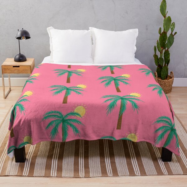 Item preview, Tropical Beach Scene with Sun and Palm designed and sold by Bambooartist.