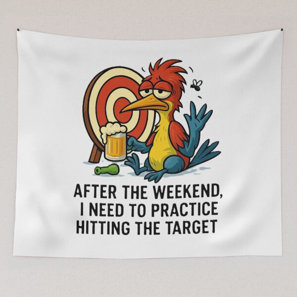 Item preview, Funny Woodpecker Meme – After Weekend Training Target designed and sold by OxiSkor.