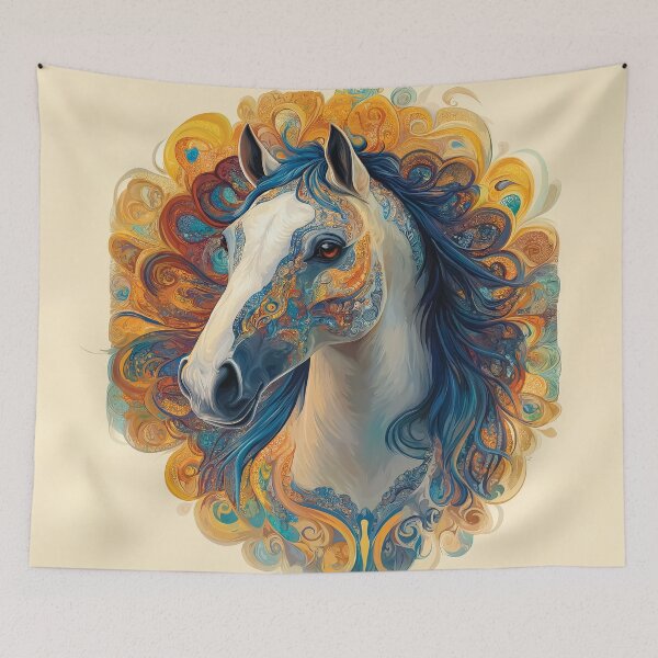 Item preview, A beautiful Arabian horse design with a radial pattern composition. designed and sold by HEMRO.