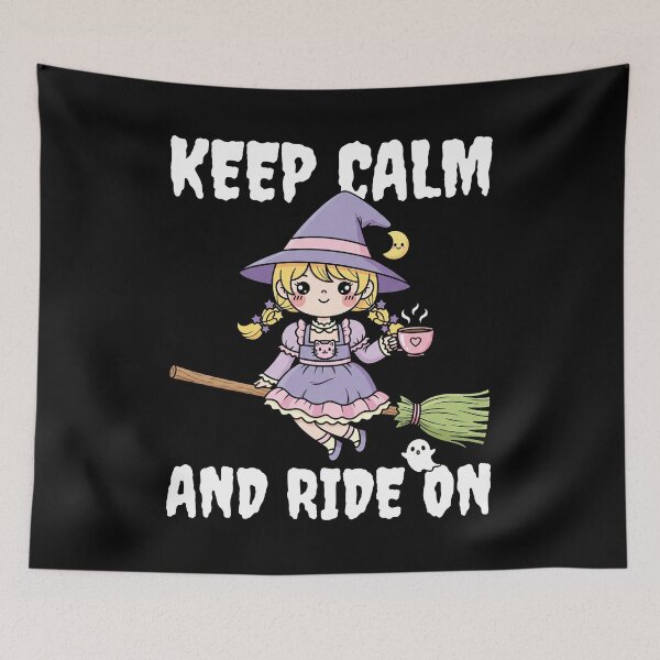 Item preview, KEEP CALM AND RIDE ON - WITCH HALLOWEEN designed and sold by KEF Custom.