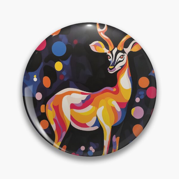 Item preview, A stylized graphic design of an antelope composed of various blobs. designed and sold by HEMRO.