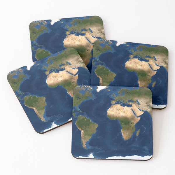 Item preview, Mapa de la Tierra Mapa satelital realista sin fronteras designed and sold by Tiffany Munro.