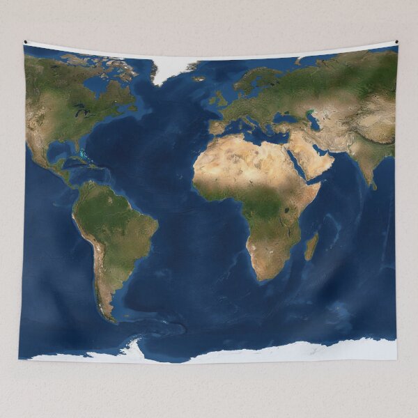 Item preview, Map of the Earth Realistic Satelite Map Without Borders designed and sold by Tiffany Munro.