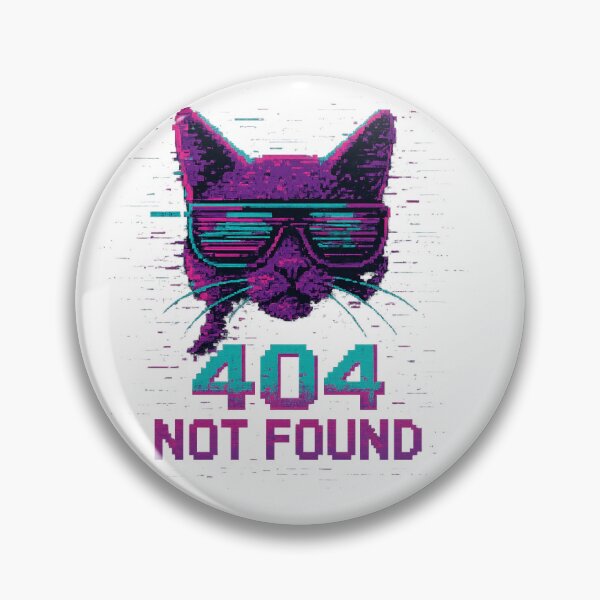 Item preview, 404 Cat from the Future – Cyberpunk Glitch Art Poster designed and sold by Custom-Arts-AI.