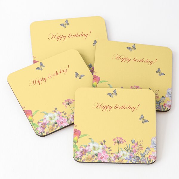 Item preview, Happy Birthday With Roses Lilies Orchids And Callas designed and sold by hurmerinta.
