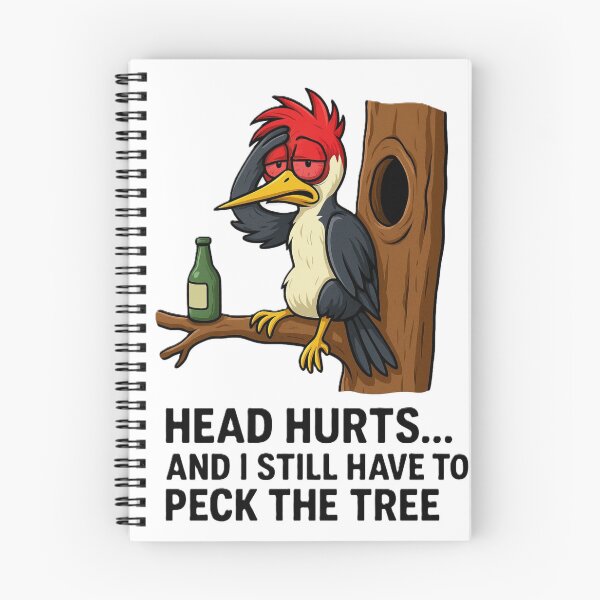 Item preview, Funny Hangover Woodpecker – Head Hurts Meme designed and sold by OxiSkor.