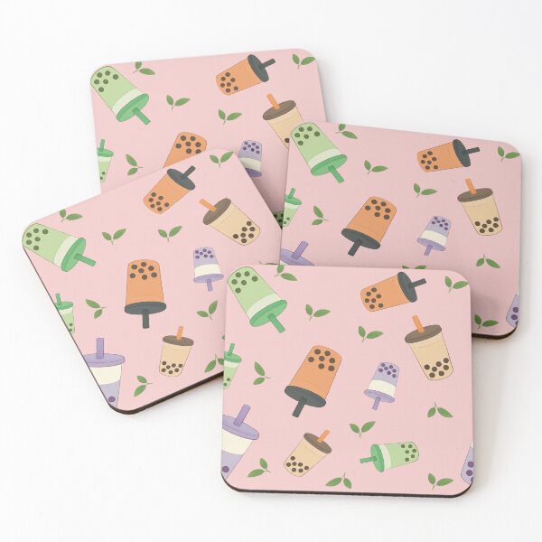 Item preview, Cute three-color bubble milk tea boba designed and sold by JannymyGallery.