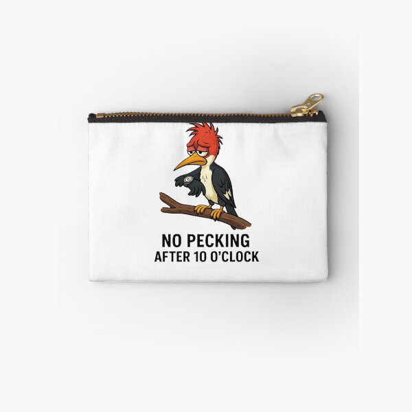 Item preview, Funny Woodpecker Meme – No Pecking After 10 O’clock designed and sold by OxiSkor.