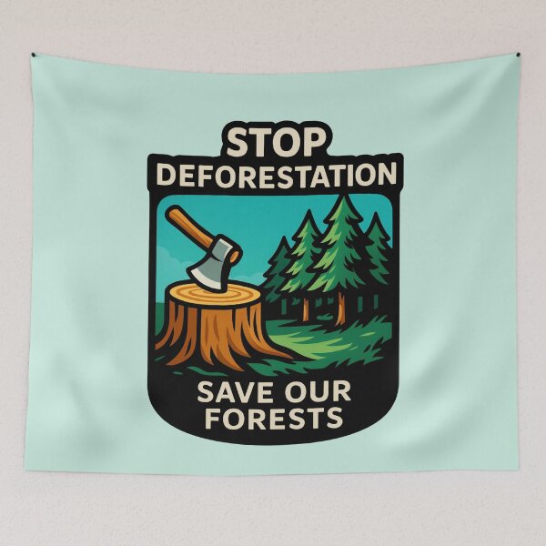 Item preview, Stop Deforestation — Save Our Forests designed and sold by Myra365Art.