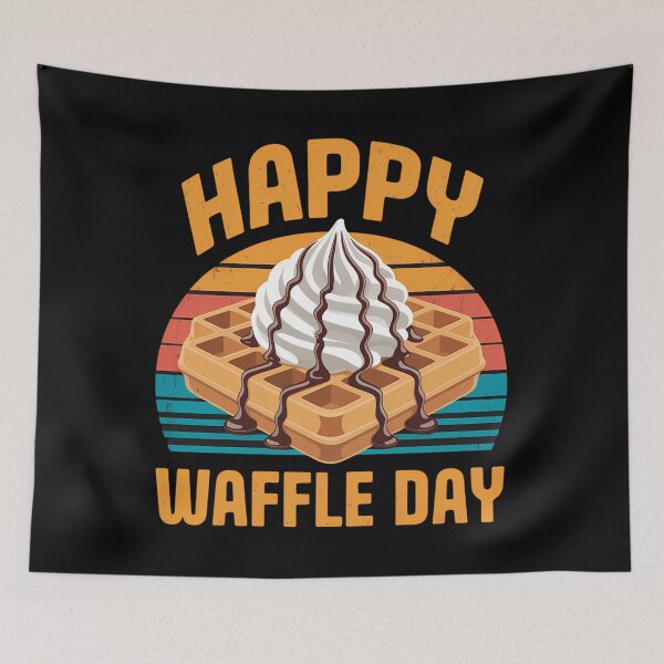 Item preview, Happy Waffle Day Breakfast Waffles designed and sold by Sunset4Bones.