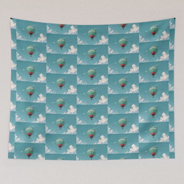 Item preview, Sky Journey Hot Air Balloon Illustration designed and sold by KiraChie.