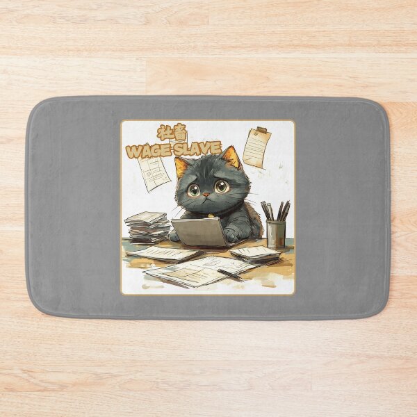 Item preview, Clerk Cat, Wage Slave designed and sold by Sleepy Cat Design.
