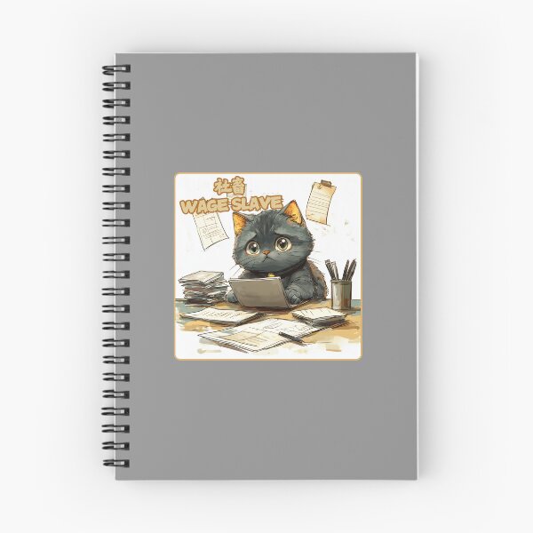 Aperçu de l'œuvre Chat commis, esclave salarié créée et vendue par Sleepy Cat Design.
