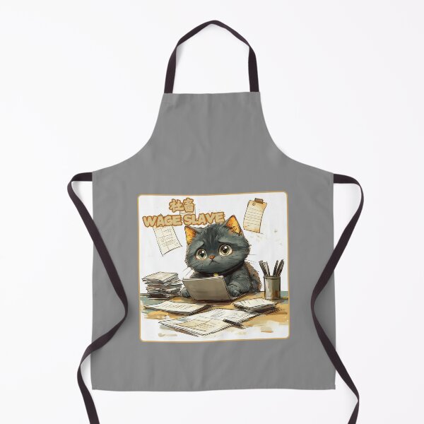 Item preview, Clerk Cat, Wage Slave designed and sold by Sleepy Cat Design.