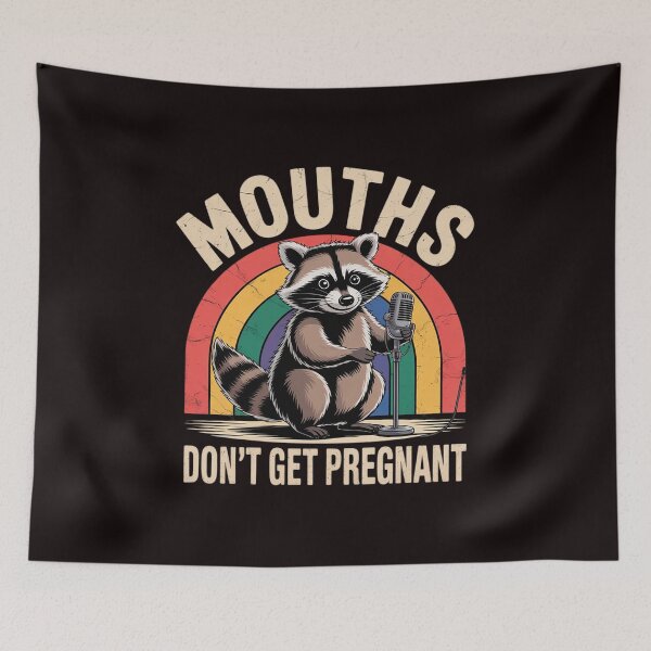 Item preview, Mouths Don't Get Pregnant Inappropriate Humour Adult Jokes designed and sold by sheenmi.