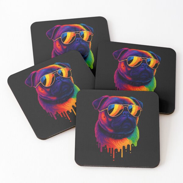 Item preview, RAINBOW DOGS - PUG | Pets and Dogs lovers for Men and Women t-shirt designed and sold by panchiTWO.