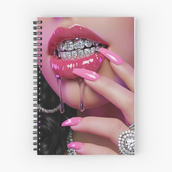 Item preview, Glossy Lips Diamond Grillz Manicured Hands Luxury Jewelry Glamour Art designed and sold by wilnickvisuals.