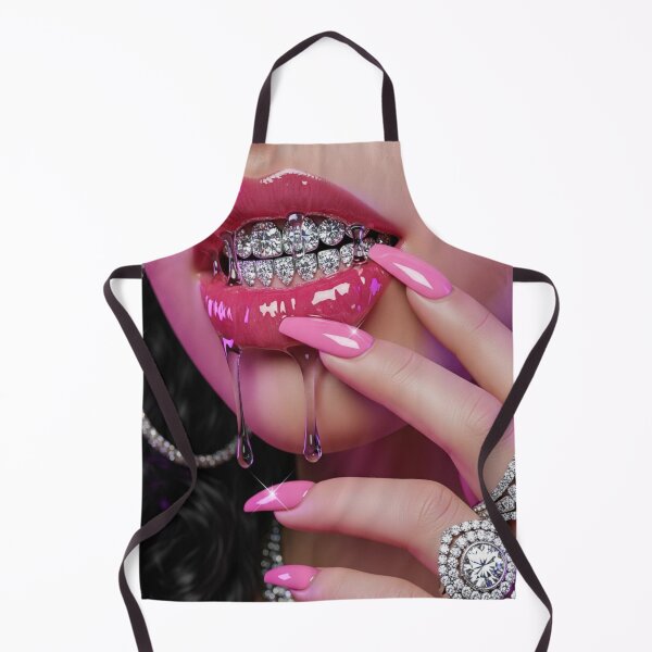 Item preview, Glossy Lips Diamond Grillz Manicured Hands Luxury Jewelry Glamour Art designed and sold by wilnickvisuals.