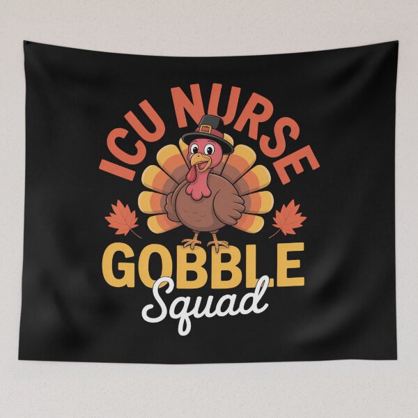 Item preview, ICU Nurse Gobble Squad Nurse Thanksgiving Turkey Day designed and sold by Sunset4Bones.
