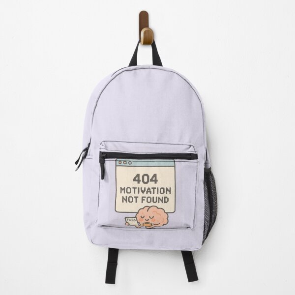 Item preview, 404 Motivation Not Found – Funny Brain Error Cartoon for Burnout Culture designed and sold by Striklet.