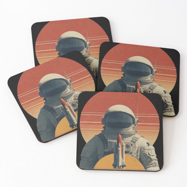Item preview, Vintage Retro Astronaut with Rocket and Sunset | Explore Space T-Shirt designed and sold by PictorGraf.