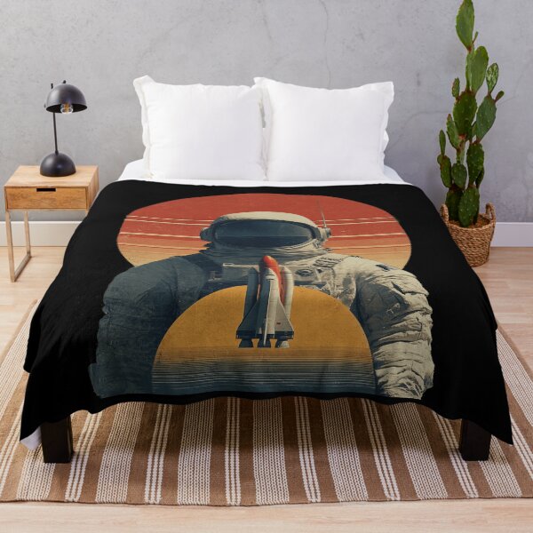 Item preview, Vintage Retro Astronaut with Rocket and Sunset | Explore Space T-Shirt designed and sold by PictorGraf.