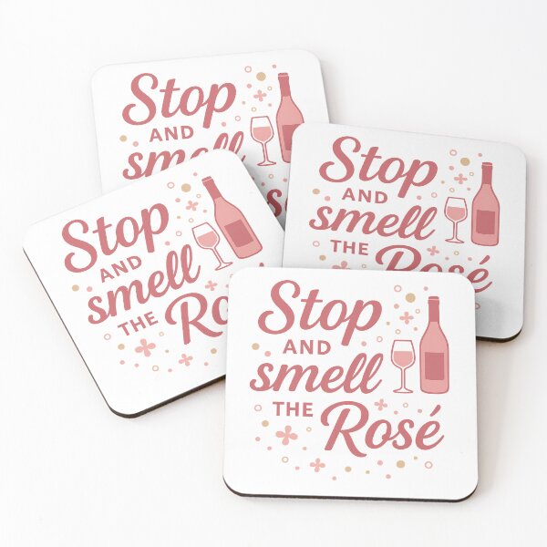Item preview, Stop and Smell the Rosé – Elegant & Fun Wine Quote designed and sold by shirttherapy.