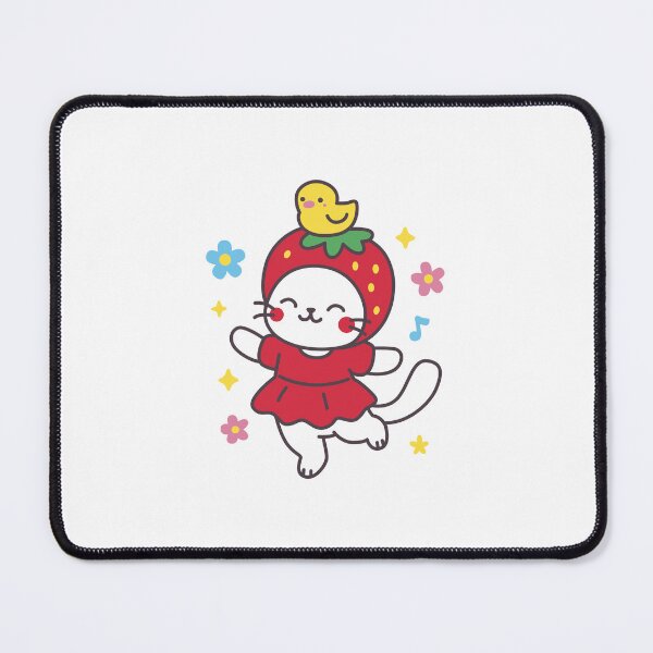 Item preview, Strawberry Cat Dancing with Duck designed and sold by littleflabby.