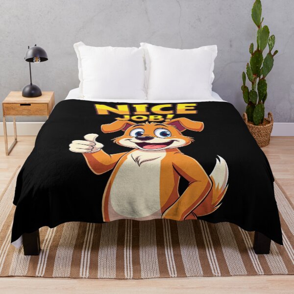 Item preview, Happy Cartoon Dog Giving Thumbs Up with Nice Job Text Encouragement Illustration Positive Motivation Success Reward Animal Artwork designed and sold by Mimoshi ⭐⭐⭐⭐⭐.