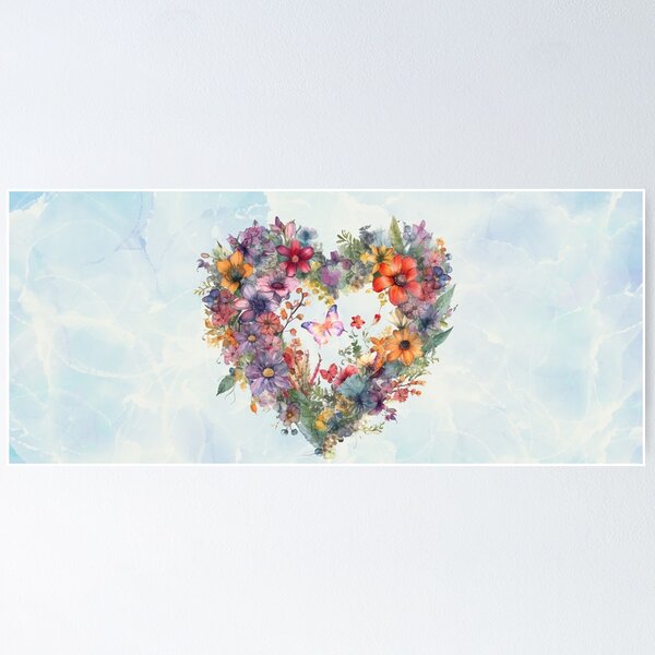 Item preview, Love in Bloom – Floral Heart Art designed and sold by SMHaven93.