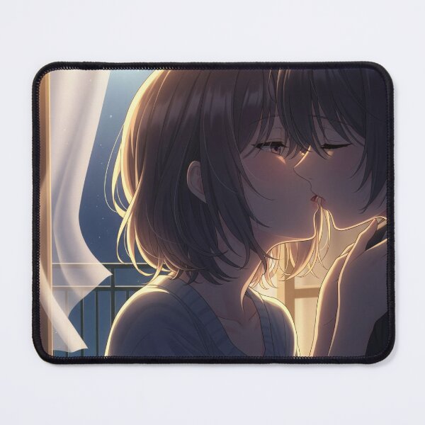 Item preview, YURI girls kiss in the moonlight on a warm night designed and sold by GerwantSHOP.