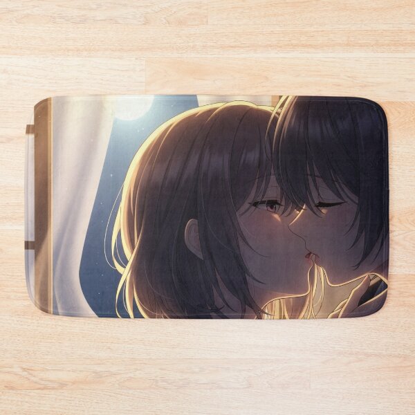 Item preview, YURI girls kiss in the moonlight on a warm night designed and sold by GerwantSHOP.
