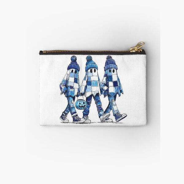 Item preview, Retro Halloween Blue Denim Ghost designed and sold by Lakatosarpad.