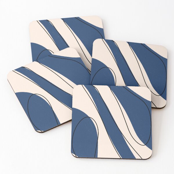 Item preview, Bequem – Minimal Abstract Blue Waves designed and sold by whitejasmine.