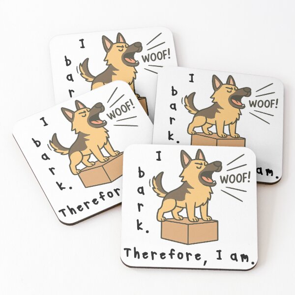Item preview, I Bark, Therefore I Am – Funny Dog Philosophy Design designed and sold by ToSoulStudio.