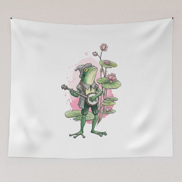 Item preview, Cottagecore Frog & Mushroom Sticker - Cute Froggy Art designed and sold by StudioJohan.