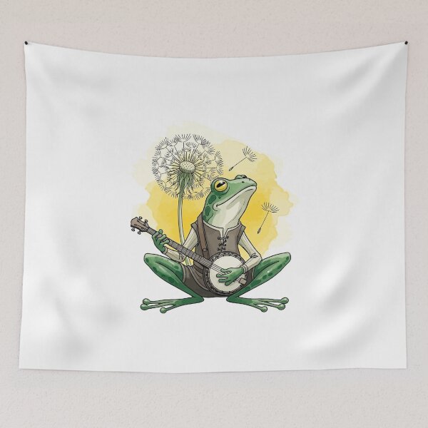 Item preview, Cottage Core Frogs Sticker - Aesthetic Goblincore Art designed and sold by StudioJohan.