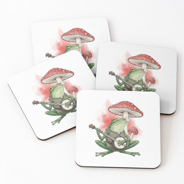 Item preview, Cute Toad Sticker - Cottagecore Frog & Mushroom Aesthetic designed and sold by StudioJohan.