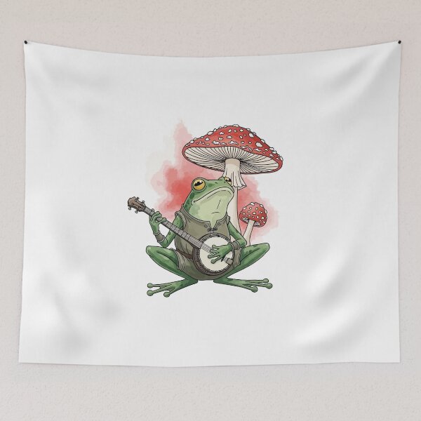 Item preview, Cute Toad Sticker - Cottagecore Frog & Mushroom Aesthetic designed and sold by StudioJohan.