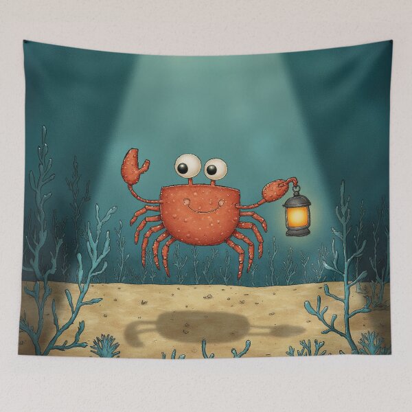 Item preview, Lantern Crab on a Mission designed and sold by Whimsical Hug.