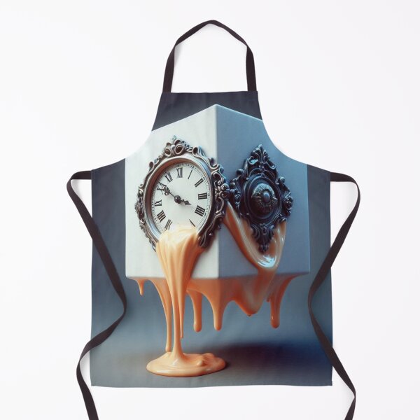 Item preview, Melting Surreal Clock – Floating Over Abstract Cube designed and sold by ashokreddy343.