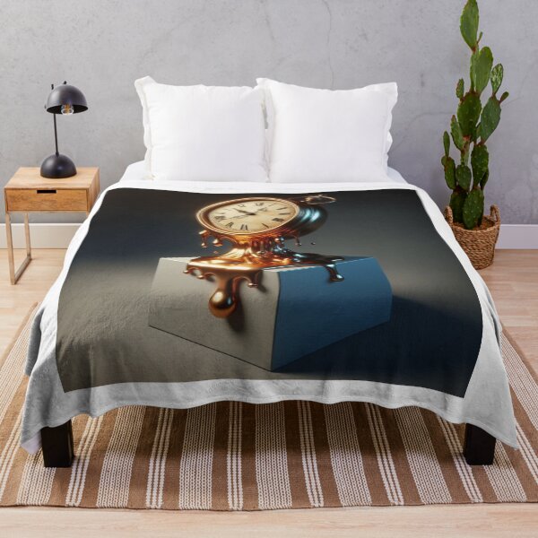 Item preview, Dreamlike Surreal Time – Melting Clock Artwork designed and sold by ashokreddy343.