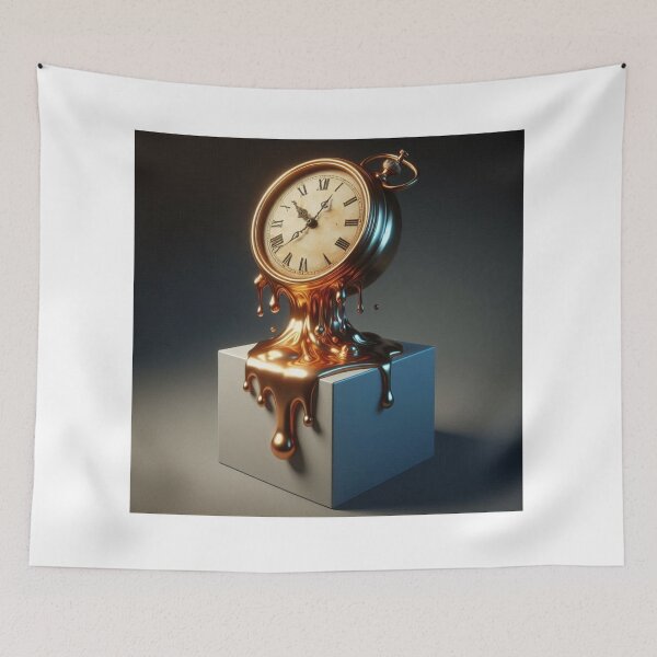 Item preview, Dreamlike Surreal Time – Melting Clock Artwork designed and sold by ashokreddy343.